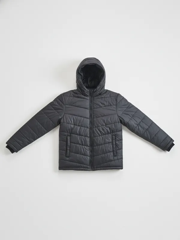 Purple By Highlander Men Black Solid Puffer Jacket