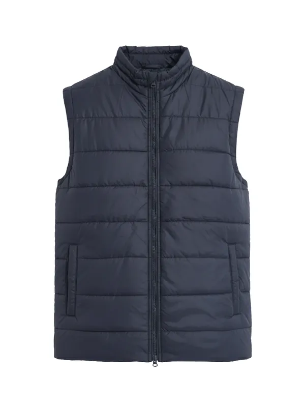 Purple By Highlander Men Navy Blue Solid Puffer Jacket