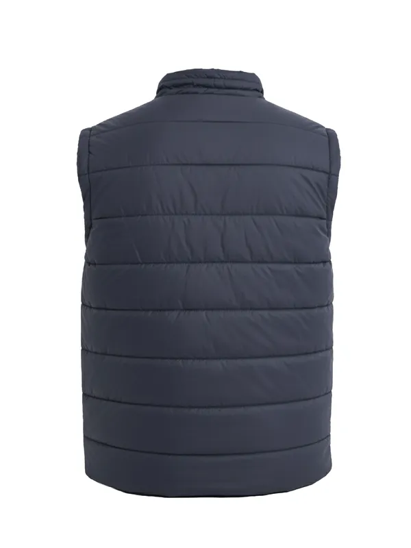 Purple By Highlander Men Navy Blue Solid Puffer Jacket