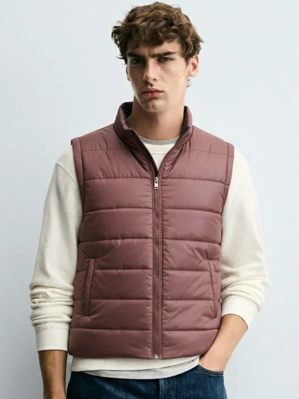 Purple By Highlander Men Brown Solid Puffer Jacket