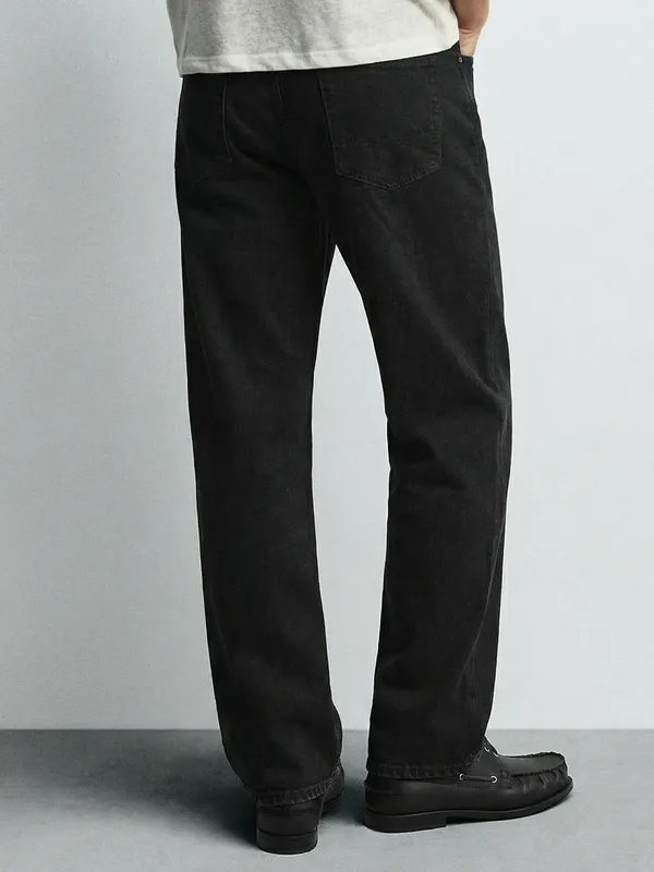 Purple By Highlander Men Black Relaxed Fit Jeans