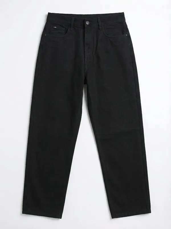 Purple By Highlander Men Black Relaxed Fit Jeans