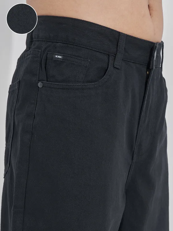 Highlander Men Black Relaxed Fit Jeans
