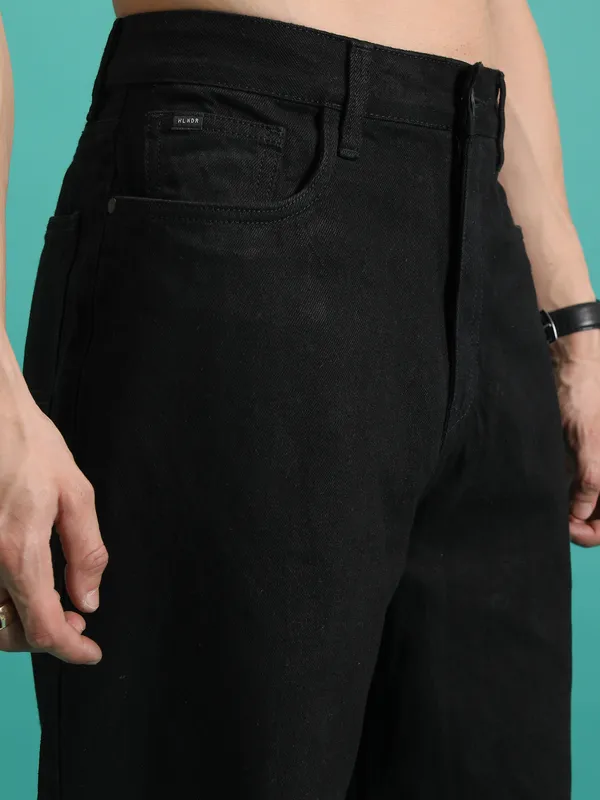 Purple By Highlander Men Black Loose Fit Fit Jeans