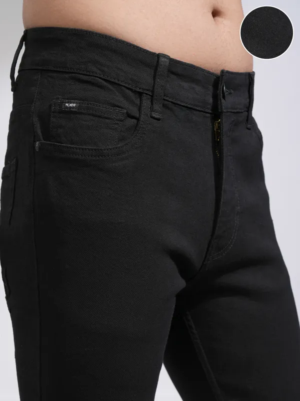  Highlander Men Black Skinny Fit Clean Look Jeans