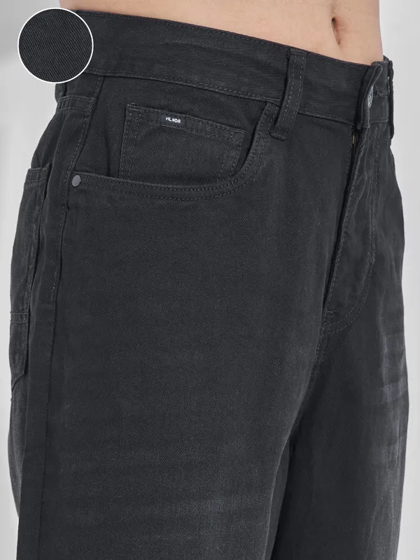 Highlander Men Black Relaxed Fit Jeans