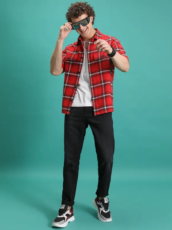 Purple By Highlander Men Black Slim Fit Stretchable Jeans