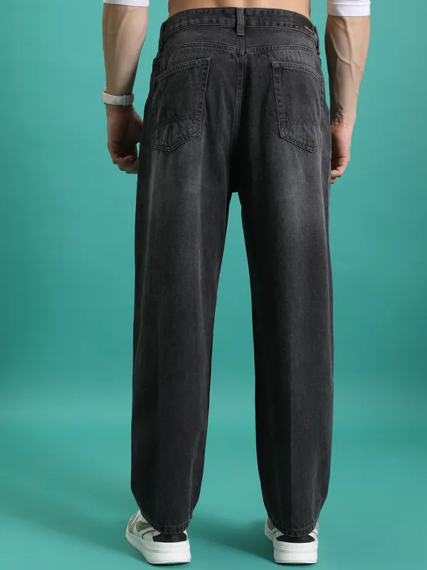 Purple By Highlander Men Grey Relaxed Fit Jeans