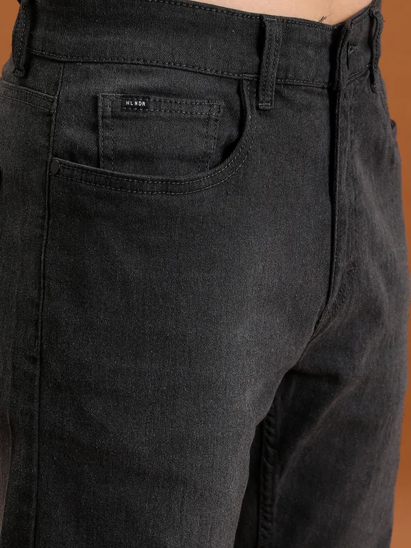 Purple By Highlander Men Grey Straight Fit Stretchable Jeans