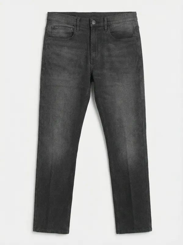 Purple By Highlander Men Grey Straight Fit Stretchable Jeans