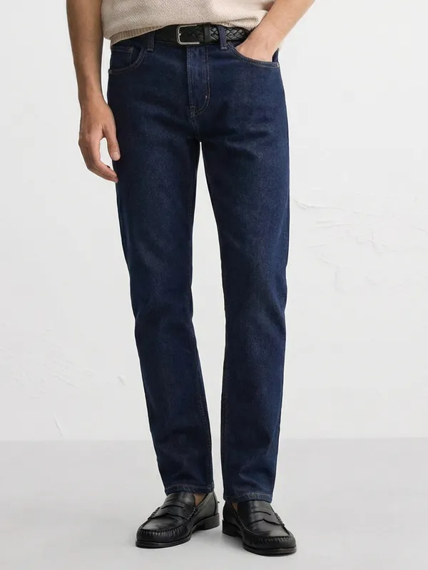 Purple By Highlander Men Blue Tapered Fit Stretchable Jeans