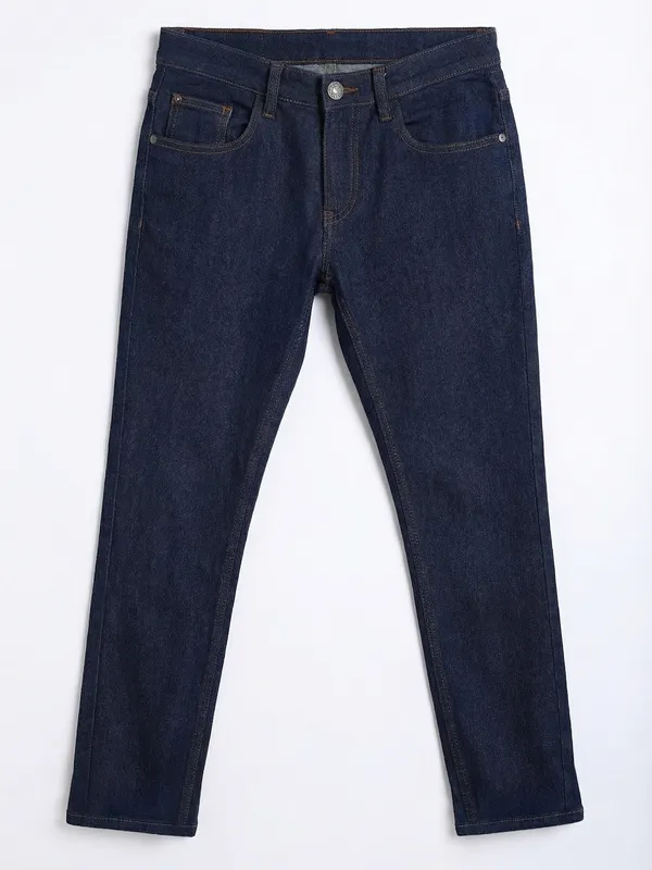 Purple By Highlander Men Blue Tapered Fit Stretchable Jeans