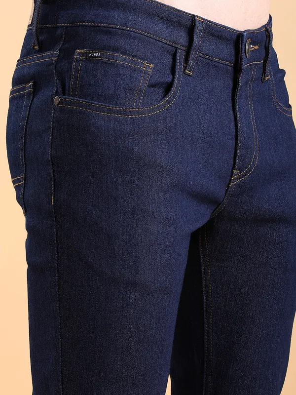 Purple By Highlander Men Blue Tapered Fit Stretchable Jeans