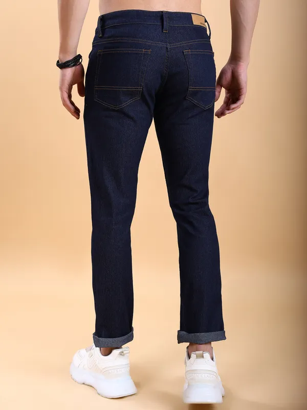 Purple By Highlander Men Blue Tapered Fit Stretchable Jeans