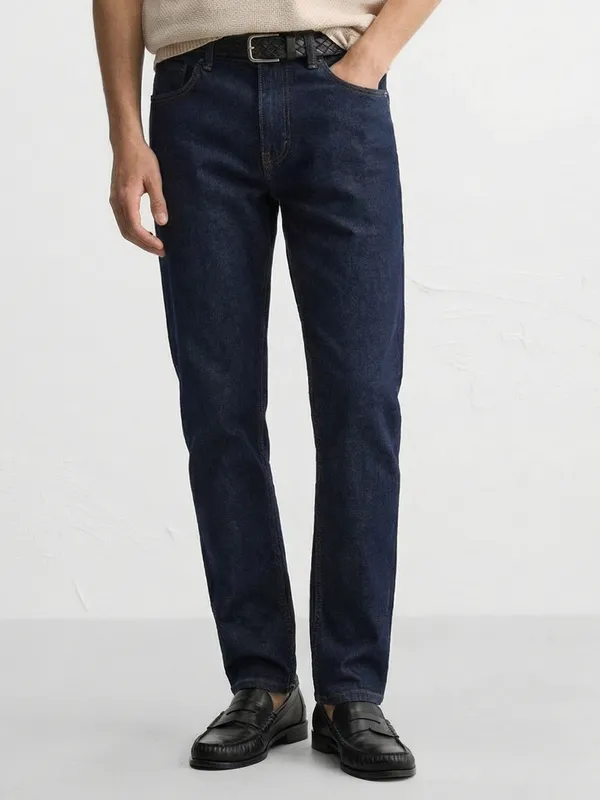 Purple By Highlander Men Blue Straight Fit Stretchable Jeans