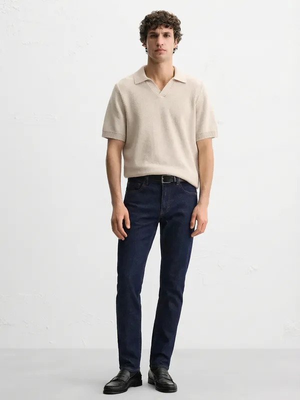 Purple By Highlander Men Blue Straight Fit Stretchable Jeans