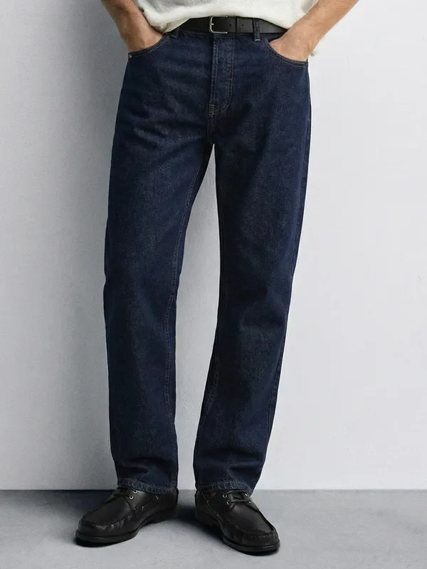 Purple By Highlander Men Blue Straight Fit Stretchable Jeans