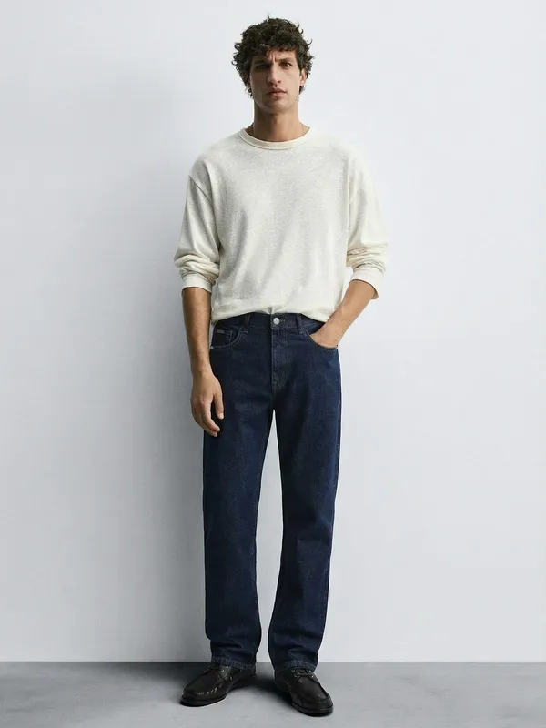 Purple By Highlander Men Blue Straight Fit Stretchable Jeans