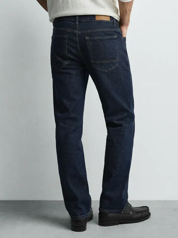 Purple By Highlander Men Blue Straight Fit Stretchable Jeans