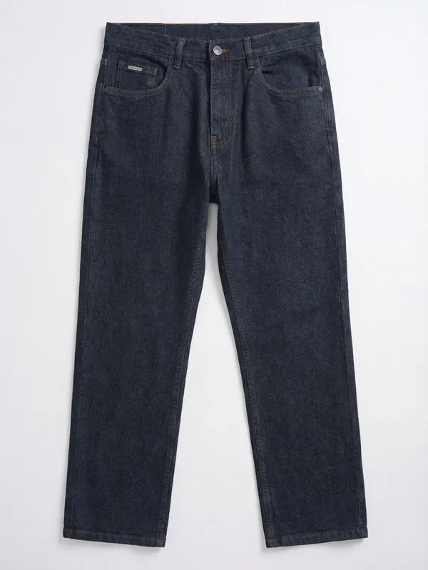 Purple By Highlander Men Blue Straight Fit Stretchable Jeans