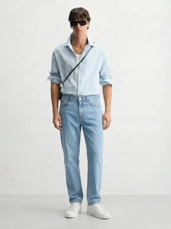 Purple By Highlander Men Blue Relaxed Fit Jeans