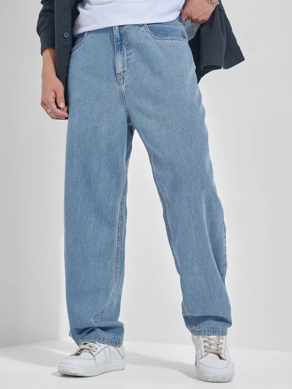 Purple By Highlander Men Blue Relaxed Fit Jeans