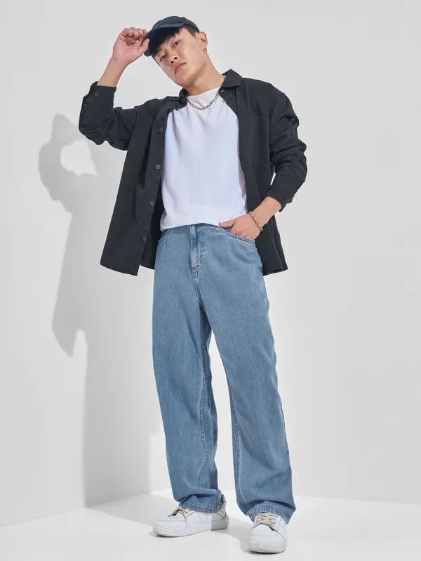 Purple By Highlander Men Blue Relaxed Fit Jeans