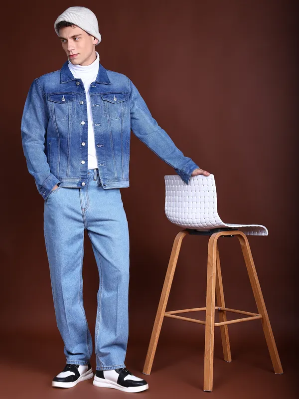 Purple By Highlander Men Blue Relaxed Fit Jeans