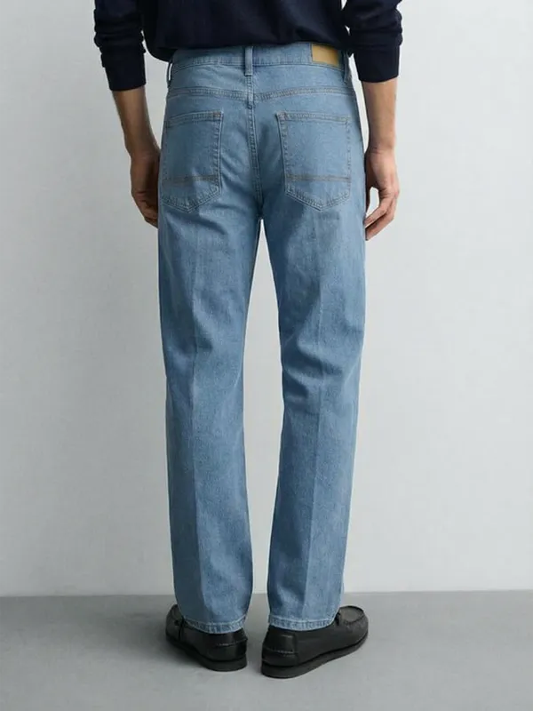 Purple By Highlander Men Blue Straight Fit Stretchable Jeans