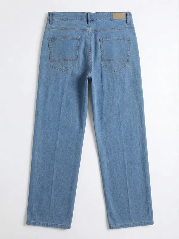 Purple By Highlander Men Blue Straight Fit Stretchable Jeans