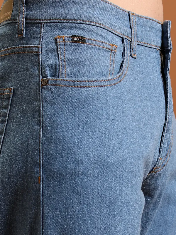 Purple By Highlander Men Blue Straight Fit Stretchable Jeans