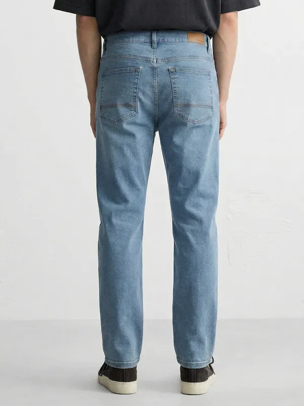 Purple By Highlander Men Blue Bootcut Stretchable Jeans