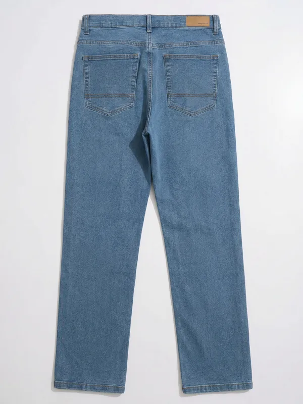 Purple By Highlander Men Blue Bootcut Stretchable Jeans