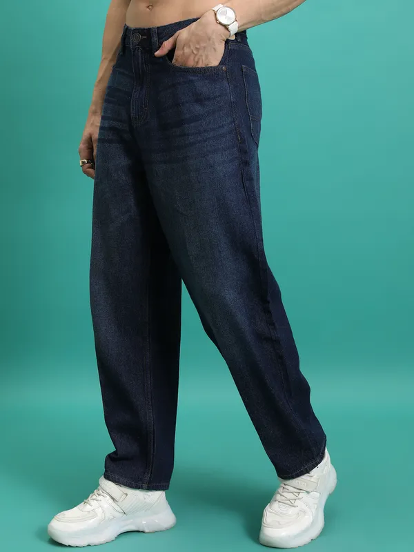 Purple By Highlander Men Blue Relaxed Fit Jeans