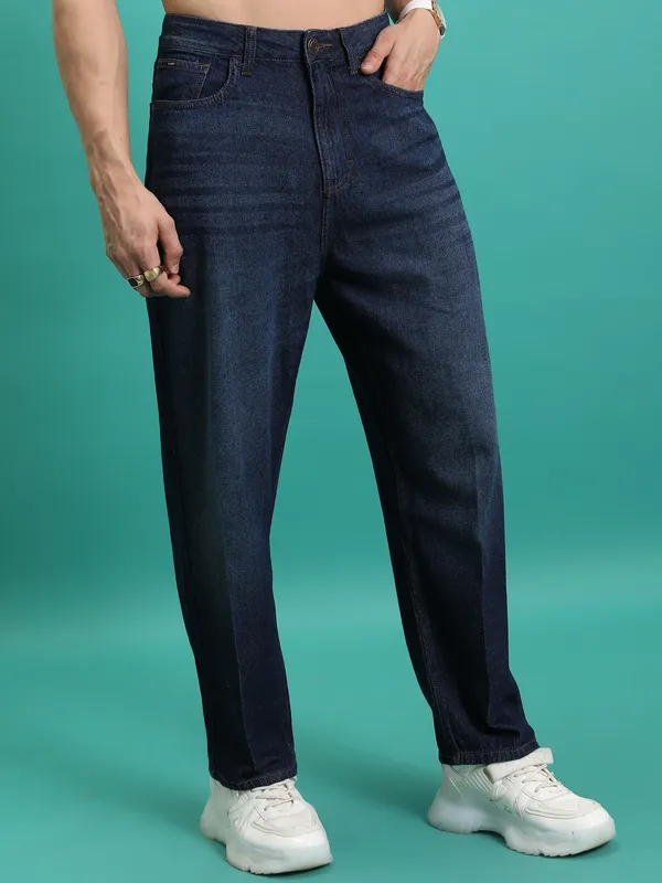 Purple By Highlander Men Blue Relaxed Fit Jeans