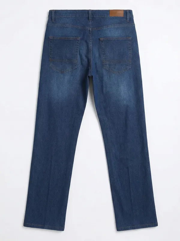 Purple By Highlander Men Blue Straight Fit Stretchable Jeans