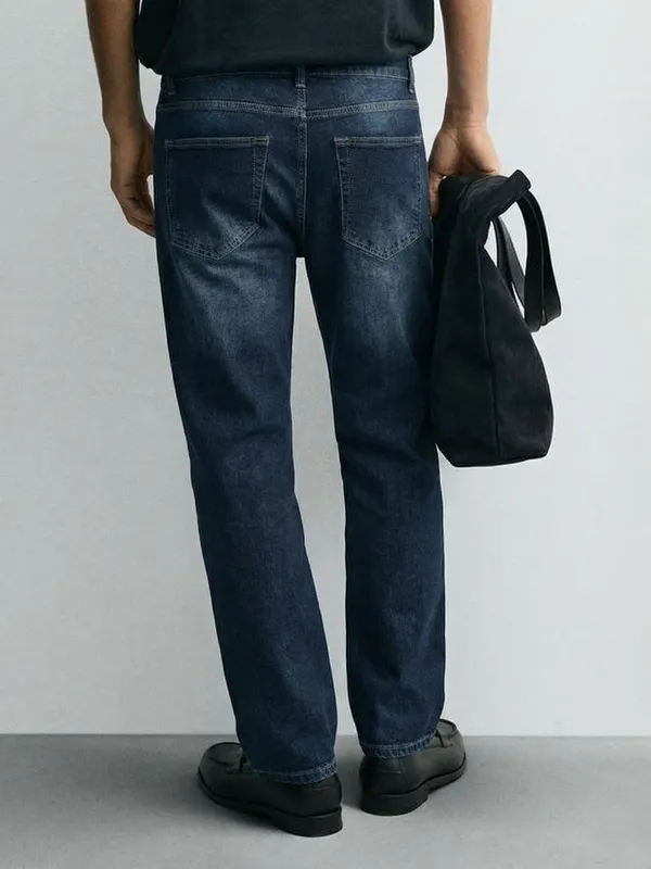 Purple By Highlander Men Blue Straight Fit Stretchable Jeans