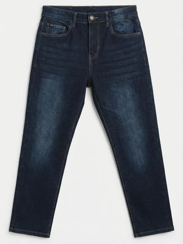 Purple By Highlander Men Blue Straight Fit Stretchable Jeans