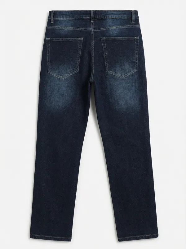 Purple By Highlander Men Blue Straight Fit Stretchable Jeans