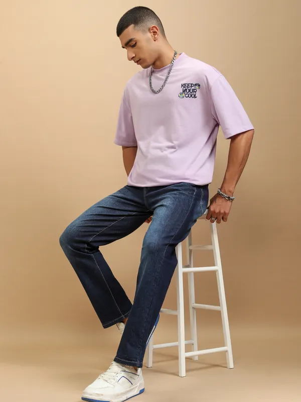 Purple By Highlander Men Blue Straight Fit Stretchable Jeans