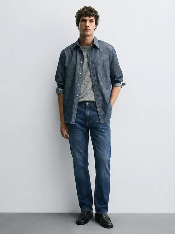 Purple By Highlander Men Blue Relaxed Fit Jeans