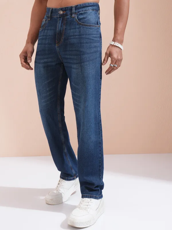 Purple By Highlander Men Blue Relaxed Fit Jeans