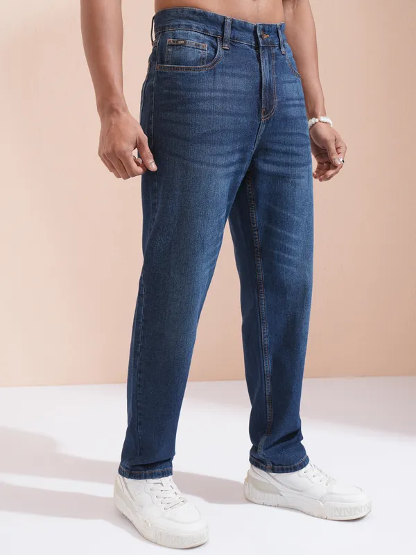 Purple By Highlander Men Blue Relaxed Fit Jeans