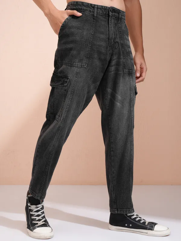 Highlander Men Grey Tapered Fit Jeans