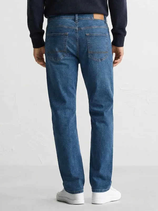 Purple By Highlander Men Blue Bootcut Stretchable Jeans