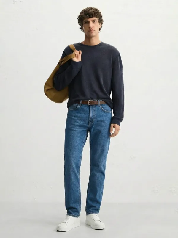 Purple By Highlander Men Blue Bootcut Stretchable Jeans