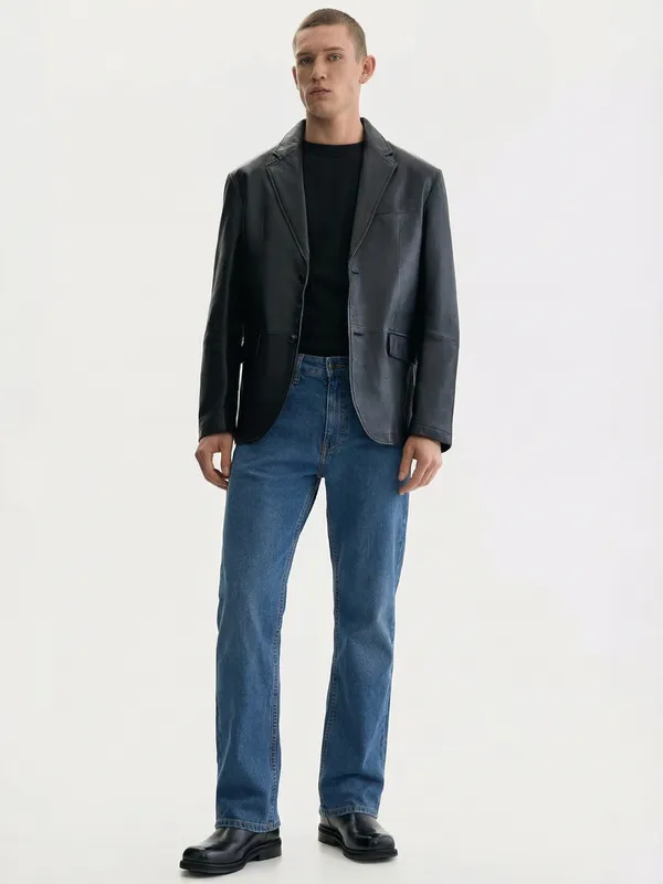 Purple By Highlander Men Blue Bootcut Stretchable Jeans