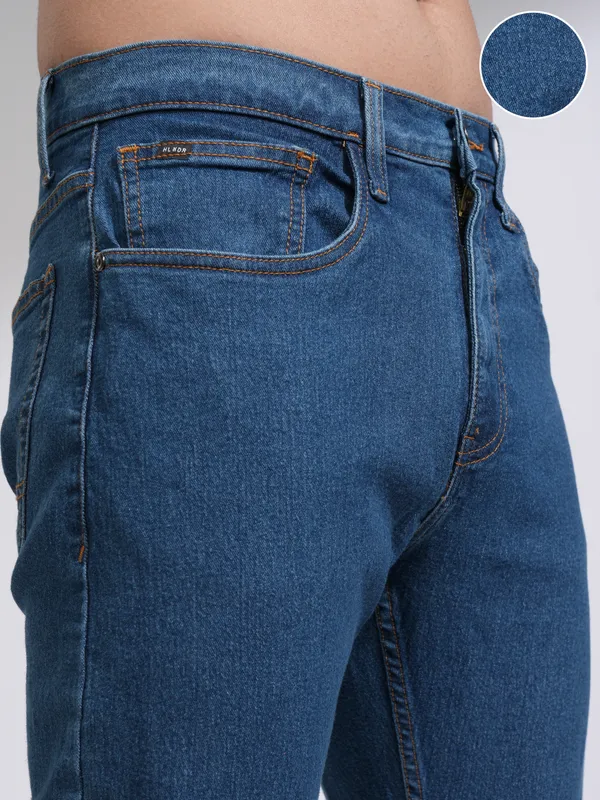 Purple By Highlander Men Blue Bootcut Stretchable Jeans