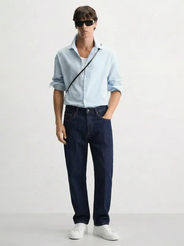 Purple By Highlander Men Blue Straight Fit Jeans