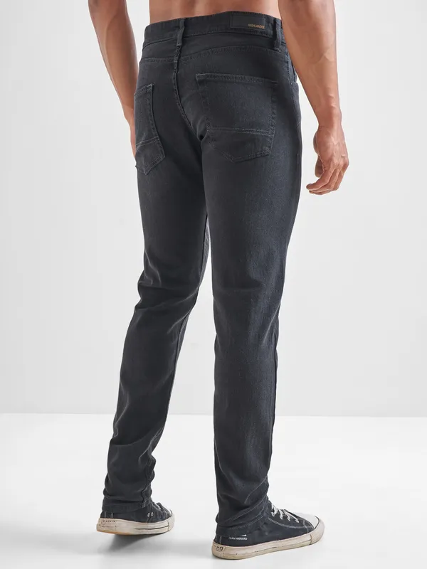 Highlander Men Grey Tapered Fit Stretchable Jeans